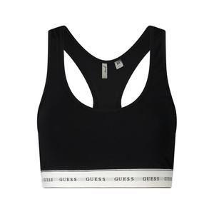Черный хлопок женский бюстгальтер-бралетт Guess Shoes, Black