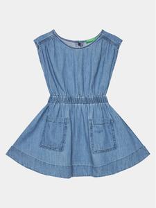 Джинсовое платье свободного кроя United Colors Of Benetton, синий