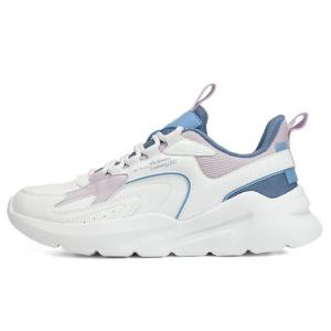 Erke Кроссовки для бега на короткие дистанции с низким верхом, амортизирующие, противоскользящие и износостойкие, женские, белые, фиолетово-синие