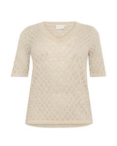 Свитер KAFFE CURVE Loura, светло-бежевый