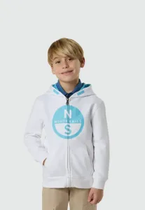 Толстовка на молнии с крупным логотипом. North Sails, White