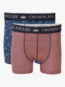 Хлопковые боксеры с принтом и эластичной резинкой Joules, Blue/Red