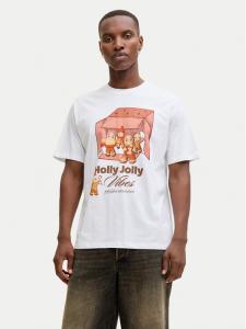 Футболка relaxed fit Holiday Cartoon 12287550 Jack & Jones, белый