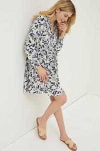 Платье FatFace Neema с эффектом батика и цветочным узором Fat Face, бежевый