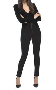 Ноги Бархатные брюки черного цвета GOOD AMERICAN