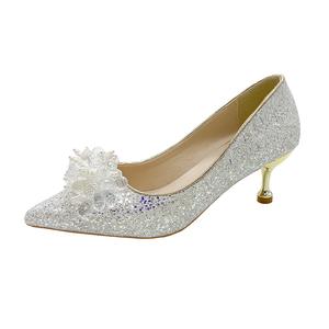 Женские туфли на высоком каблуке Dawei's house, Silver 5Cm