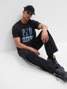 Футболка с видимым логотипом Gap, черный