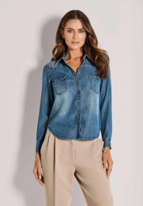 Блуза MADELEINE Button-down blouse, Bleached/Bleached Denim