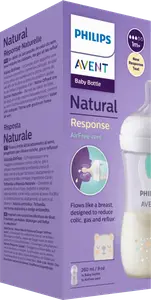 Детская бутылочка Natural Response белый/мишка с рождения 260мл 1 шт. Philips