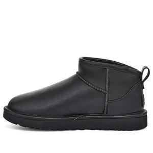 Кроссовки (WMNS) UGG Classic Ultra Mini Leather 'Black', черный