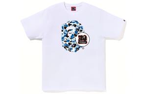 Bape Store Шэньян Футболка с головой примата к 30-летию Bape A BATHING APE, белый-подарочный набор
