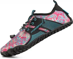 Обувь FITKICKS HydroSport для воды и суши, унисекс, босоножки, идеальные для пляжа, йоги, серфинга, кемпинга, универсальная обувь для мужчин и женщин, розовый