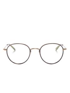 Garrett Leight очки в круглой оправе, коричневый