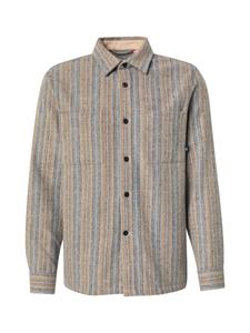 Рубашка на пуговицах классического кроя Kronstadt Davenport, бежевый/коричневый