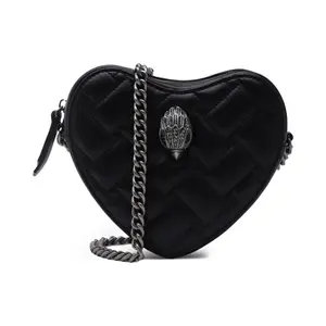Кожаная сумка-мессенджер 690-kensington heart Kurt Geiger, черный