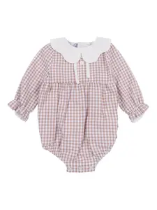 Боди Setitas в клетку гингем Paz Rodriguez, коричневый