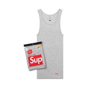 Топ Supreme x Hanes Tagless Tank Tops (3 Pack), серый