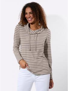 Толстовка в серо-коричневую и белую полоску WITT WEIDEN