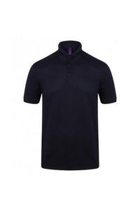 Рубашка поло из пике стрейч из микрофайна Henbury, темно-синий