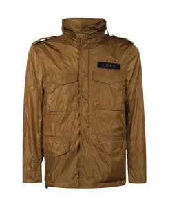 Нейлоновая куртка с множеством карманов Aspesi, коричневый