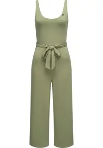 Комбинезон в стиле рэгвир "Lisseta", длинный женский комбинезон с завязывающимся поясом Ragwear, зеленый