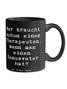Кружка для бонуса Папа любит с надписью Saying in Black Mr. & Mrs. Panda