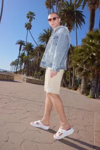 Мужские невидимые обувные подъемники CALTO - Черные/Матовые черные ультралегкие тапочки с удобной посадкой без шнурков - прибавка в росте 2 дюйма - X1652 - Размер 9 D(M) US No Brand, белый