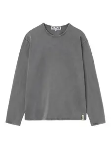 Хлопковая футболка Sunnei, серый