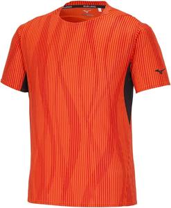 Мужская футболка Mizuno 32MAA020 Dry Air Flow с коротким рукавом, высокодышащая, впитывающая пот, быстросохнущая, оранжевый