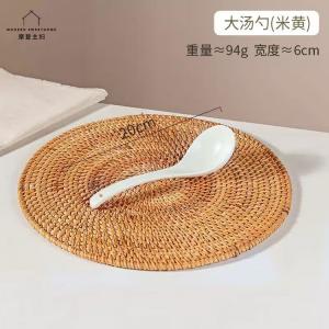 Modengzhufu Керамическая супница с крышкой, 2 уха, молочно-белая, большой суповый половник