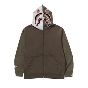Худи BAPE Shark Full Zip Hoodie #2, Olive Drab
