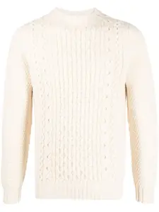 Джемпер фактурной вязки Drumohr, нейтральный