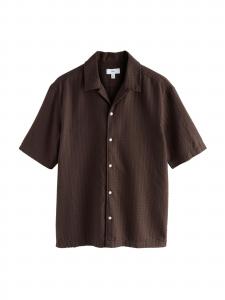 Next Рубашка на пуговицах Regular fit в коричневом цвете