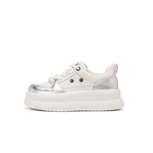 AOKANG Кроссовки для скейтбординга с низким верхом, амортизирующие, нескользящие, износостойкие, женские, белые, серебристые