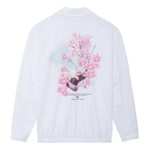 Куртка свободный жакет с рисунком сакуры Li-Ning, белый