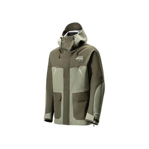 Ecco Мужская ветровка, травянисто-зеленого/армейского зеленого цвета, с капюшоном, средней толщины