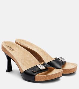 Scholl 80 кожаные мюли Balenciaga, Black/Silver