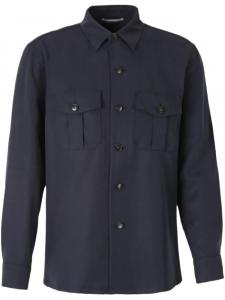 Canali рубашка на пуговицах, синий