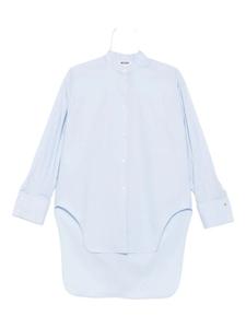 Рубашка Moschino с воротником-стойкой и закругленным подолом, синий