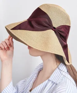 Шляпа RISAKO TAN BODY United Arrows, цвет Wine