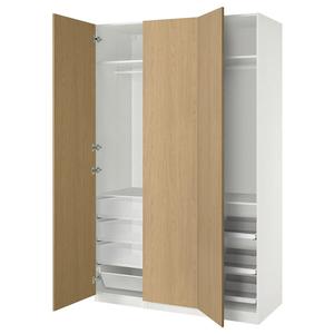 Гардероб PAX/STORKLINTA IKEA, 150x60x236 см, цвет white/oak effect