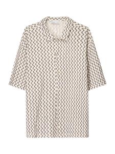 Рубашка на пуговицах Comfort fit Bershka, экрю