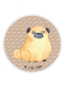 Магнит на холодильник с изображением мопса, без слов, о счастье собаки  Mr. & Mrs. Panda, Hundeglück