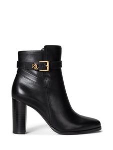 Lauren Brooke II ботинки берцы на устойчивом каблуке из глянцевой кожи Ralph Lauren, Black