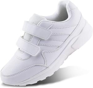 Детские школьные кроссовки JABASIC черно-белые на липучке