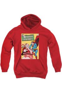 DC Comics Обложка №105 Молодежная толстовка с капюшоном Gildan, красный