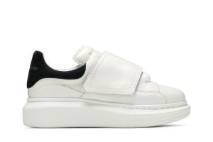 Кроссовки Alexander McQueen Oversized Grip-Strap Sneaker Kids, White Black