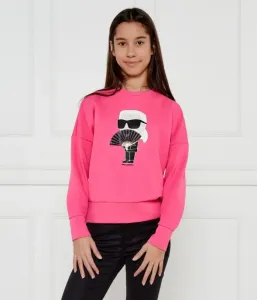 Толстовка loose fit Karl Lagerfeld Kids, розовый