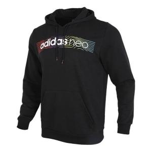 Толстовка adidas neo M Fav Nn Hd 1 logo Printing Casual Sports Black, черный