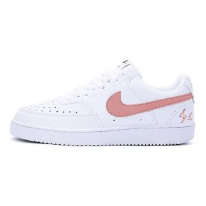 Nike Кроссовки Court Vision 1 Moldy Coral Sea с низким верхом, устойчивые к скольжению и износу, для скейтбординга, унисекс, розовые, белые
